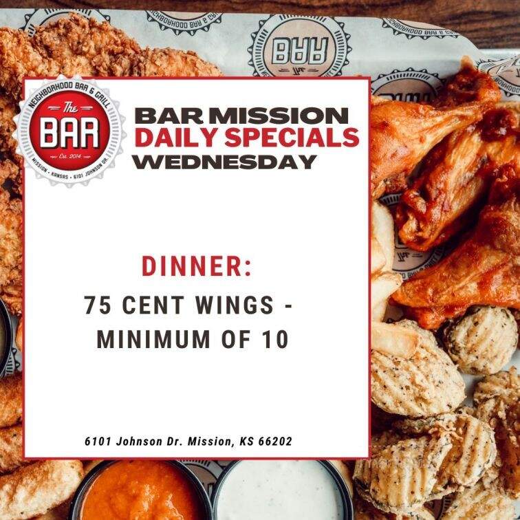The Bar - Mission, KS menu_pic