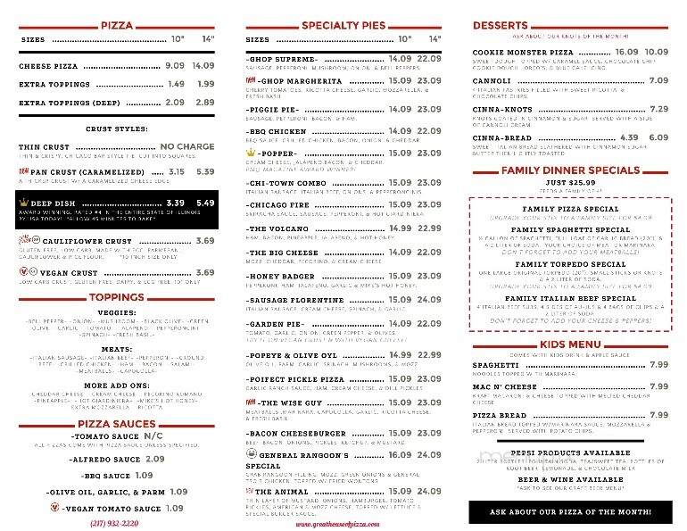 The Greathouse Of Pizza - Casey, IL menu_pic
