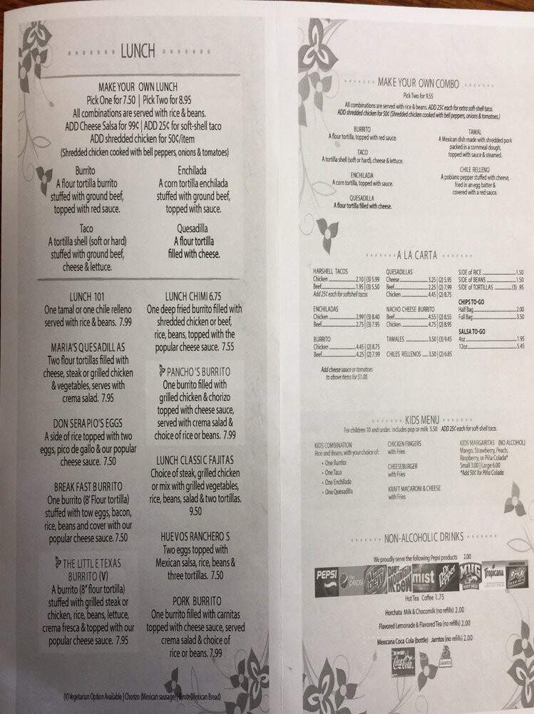Bugambilias - Buffalo, MN menu_pic