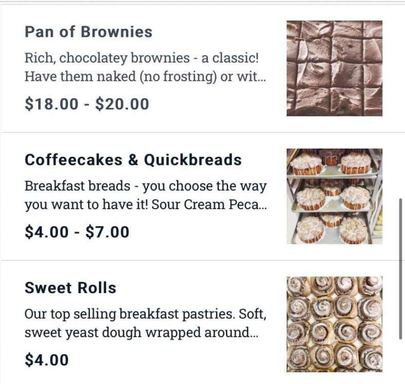 V G's Bakery - Knoxville, TN menu_pic