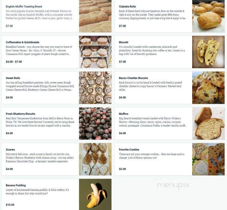 V G's Bakery - Knoxville, TN menu_pic