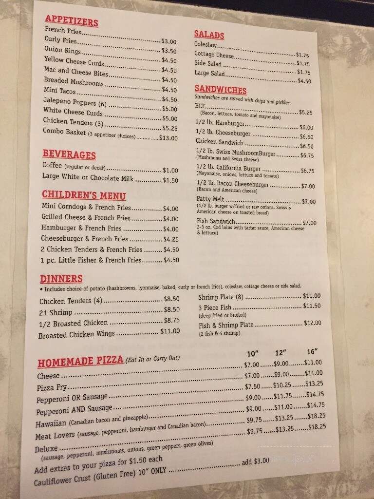 Valley Tavern - Bloomer, WI menu_pic