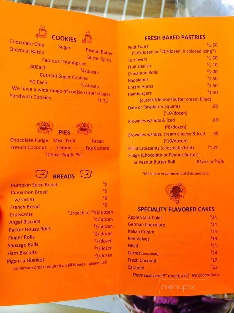 Village Bakery - Knoxville, TN menu_pic
