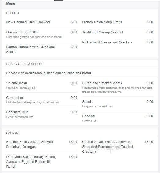 Lion's Den - Stockbridge, MA menu_pic