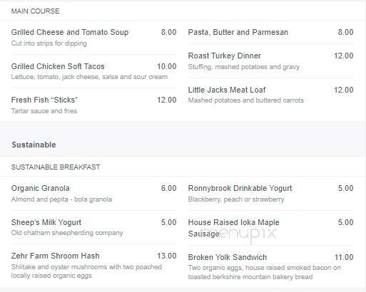 Lion's Den - Stockbridge, MA menu_pic