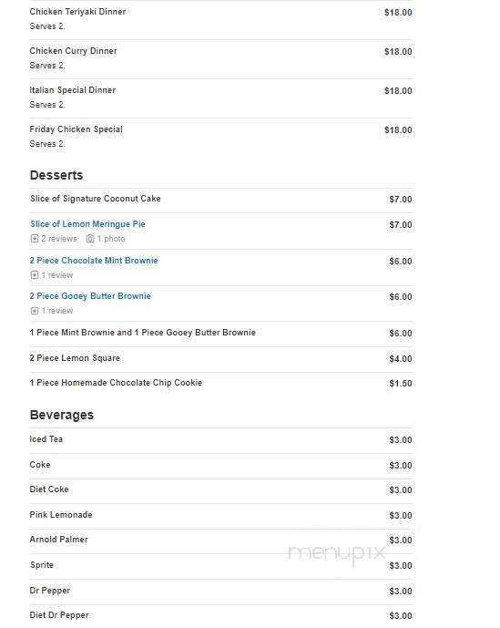 Womans Exchange Tea Room - SAINT LOUIS, MO menu_pic