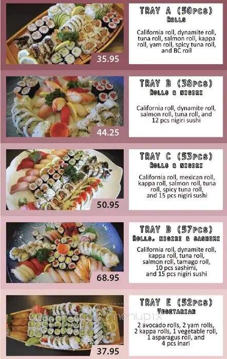 Umami Sushi - Cloverdale, BC menu_pic