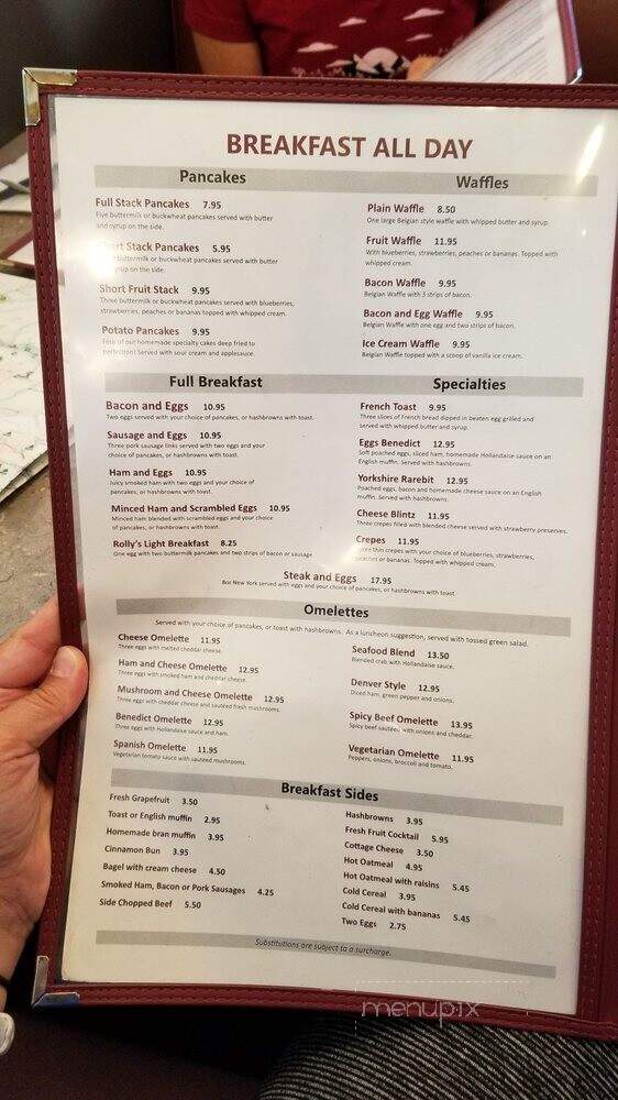 Rolly's Restaurant - Hope, BC menu_pic