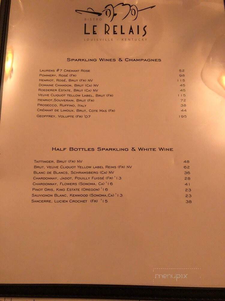 Le Relais Restaurant - Louisville, KY menu_pic
