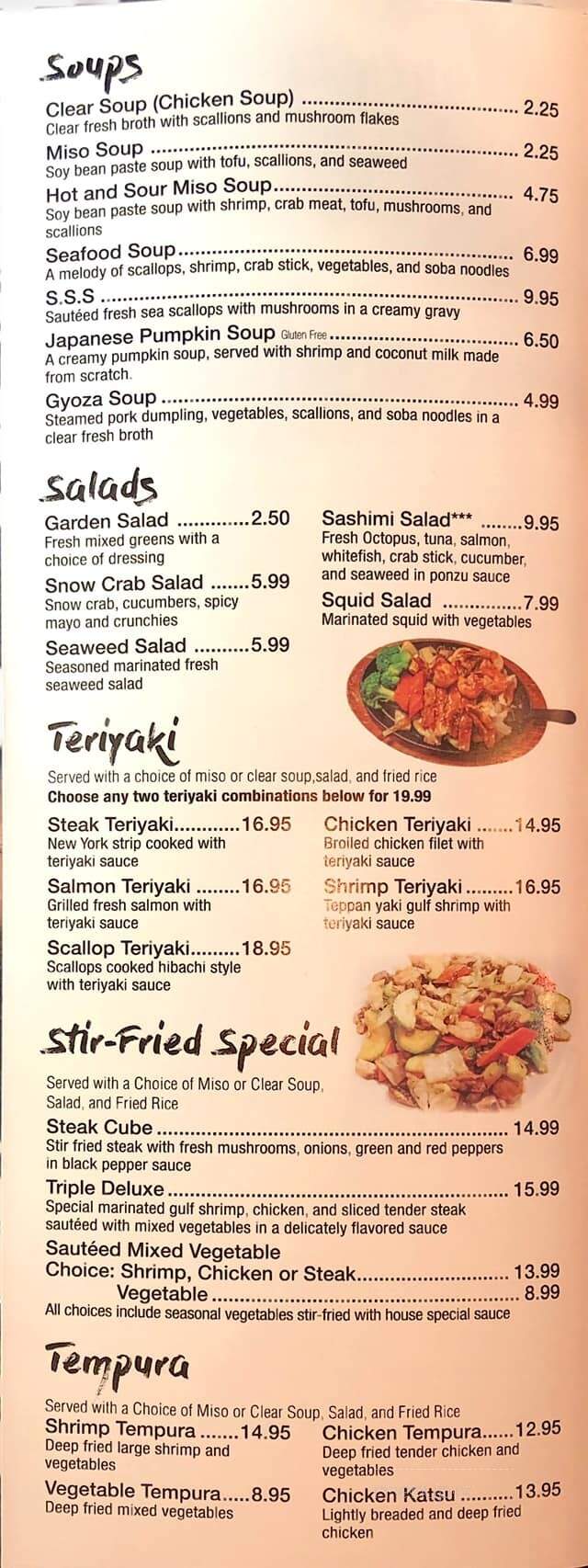 Osaka Japanese Cuisine - Houma, LA menu_pic