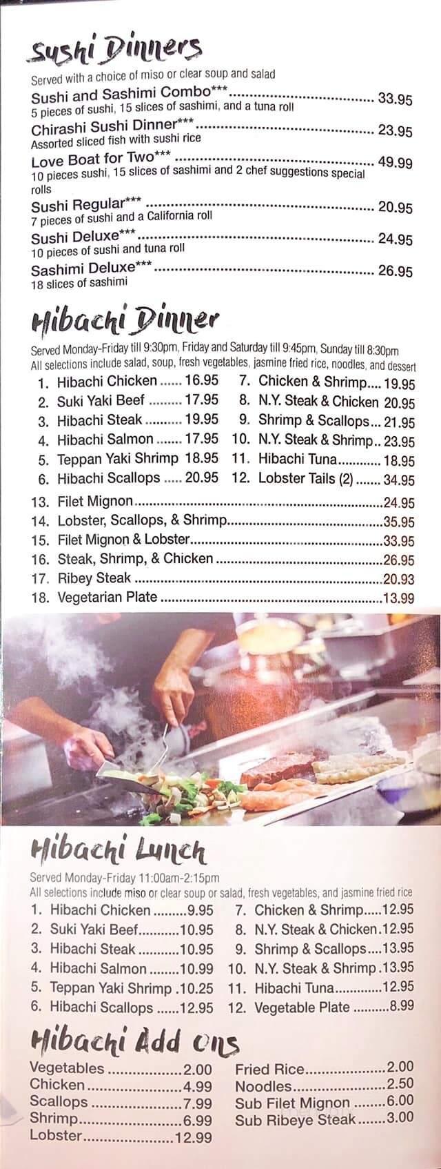 Osaka Japanese Cuisine - Houma, LA menu_pic