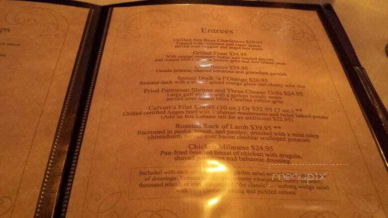 Calvert's Restaurant - Augusta, GA menu_pic