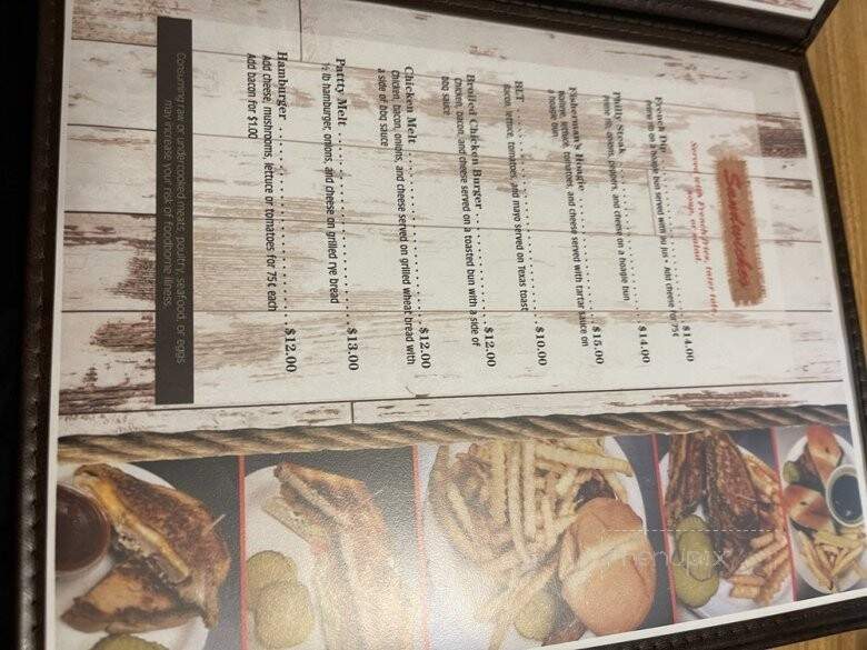 Hilltop Restaurant - Paynesville, MN menu_pic