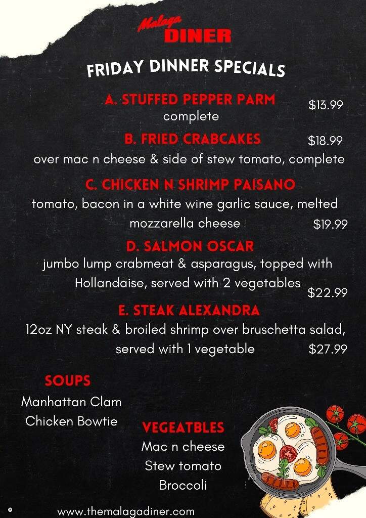 Malaga Diner - Malaga, NJ menu_pic
