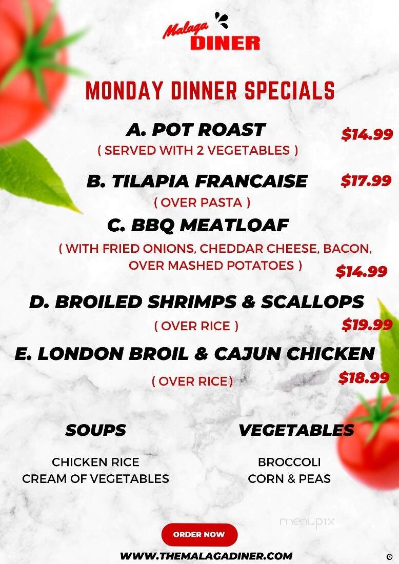 Malaga Diner - Malaga, NJ menu_pic