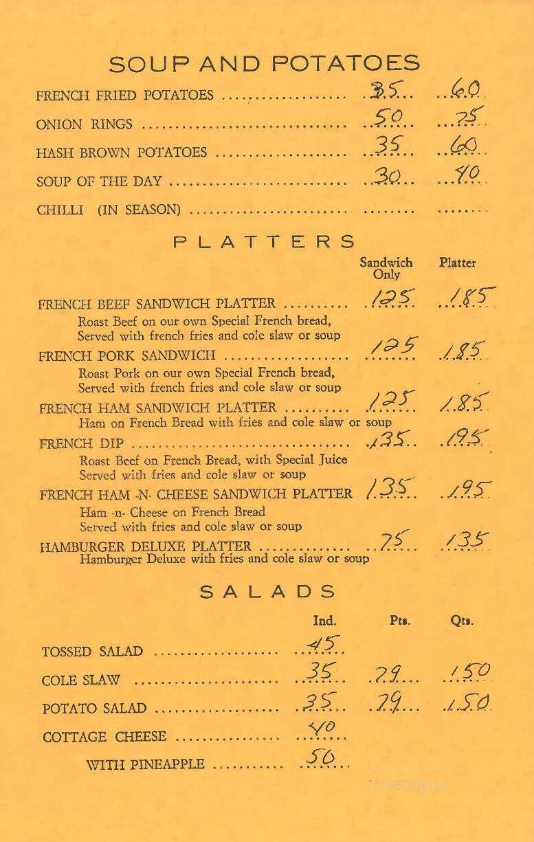 Baker Boy Bake Shop Inc - Dickinson, ND menu_pic