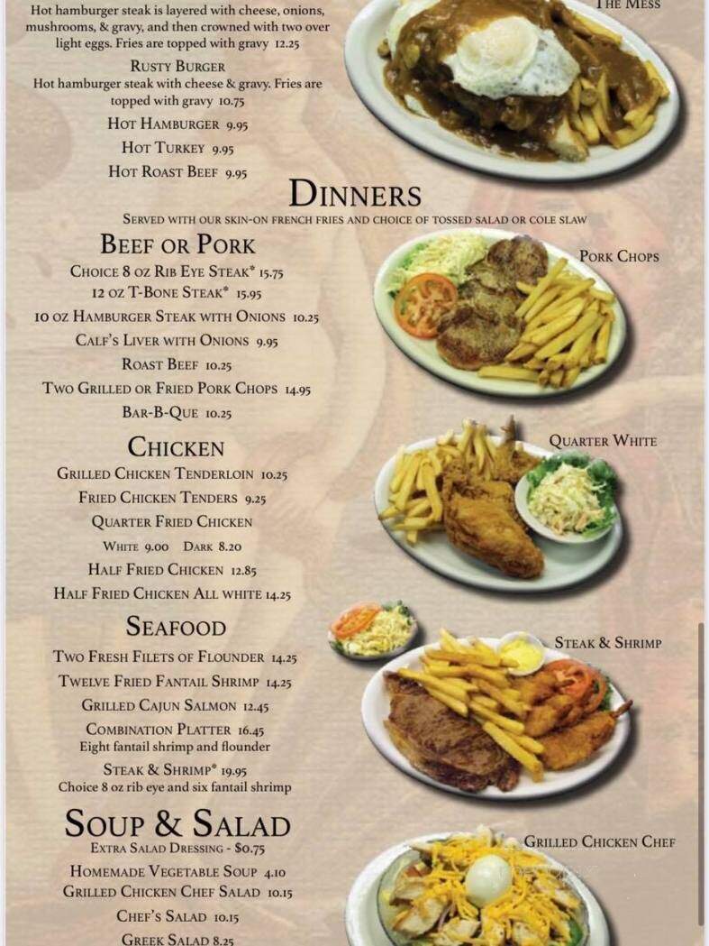Venus Pancake House - Florence, SC menu_pic