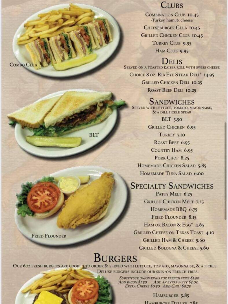 Venus Pancake House - Florence, SC menu_pic