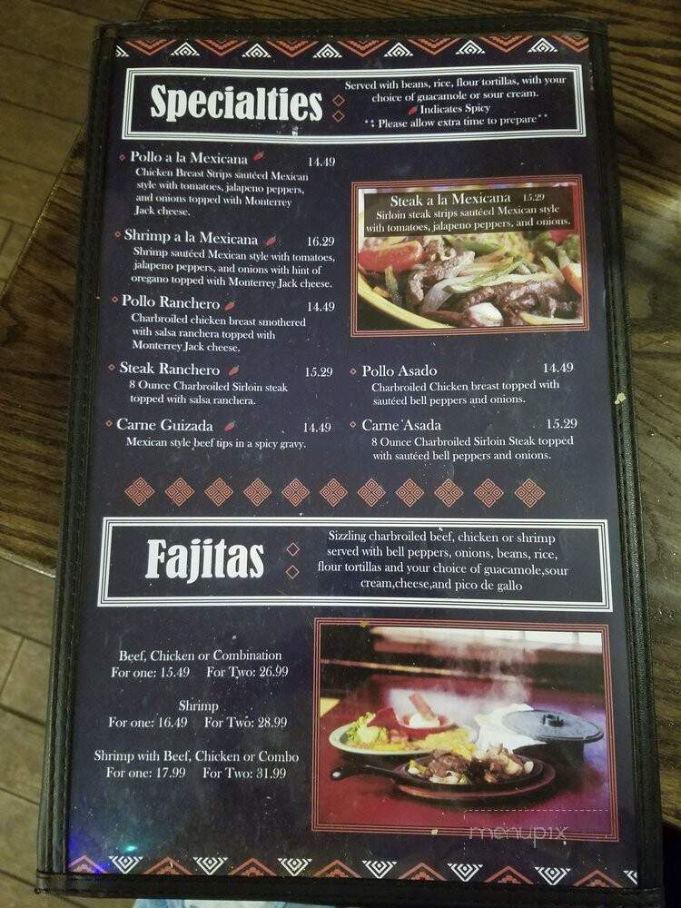 El Paseo Mexican Restaurant - Azle, TX menu_pic