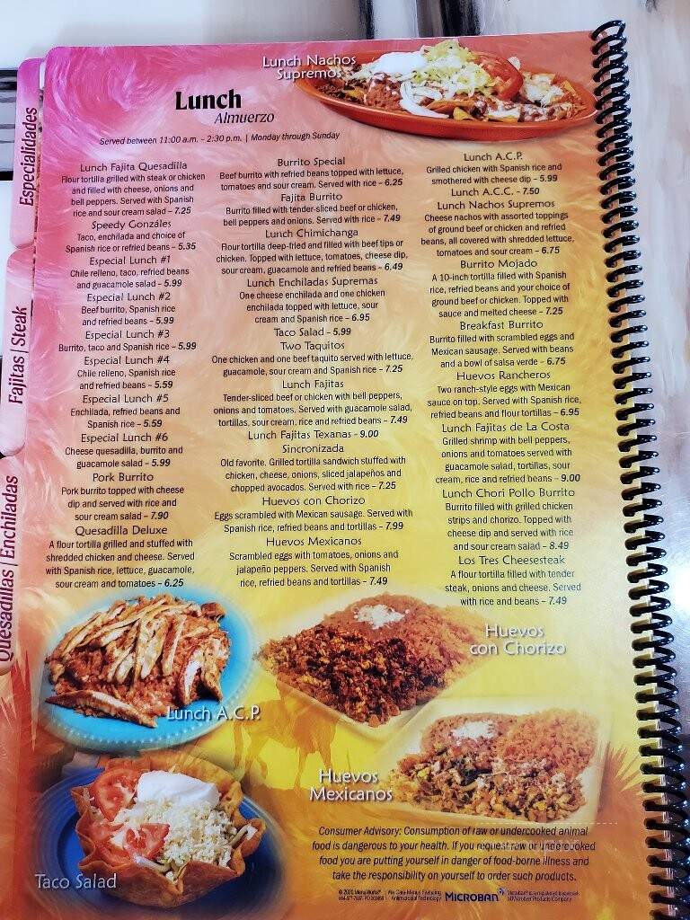 Los Tres Magueyes - Danville, VA menu_pic