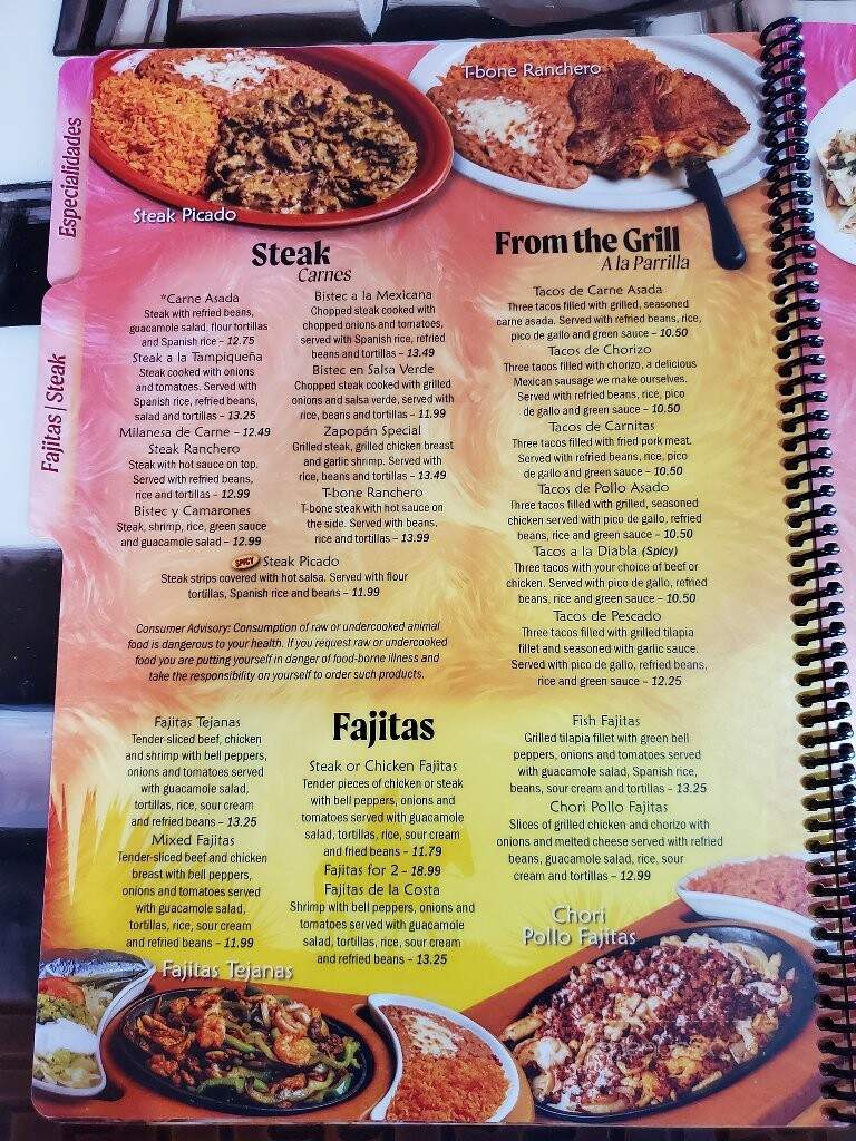 Los Tres Magueyes - Danville, VA menu_pic