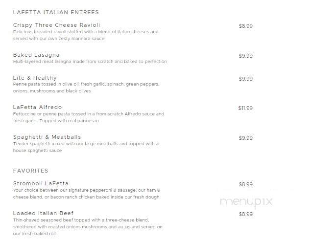La Fetta Restaurant & Bakery - Crandon, WI menu_pic