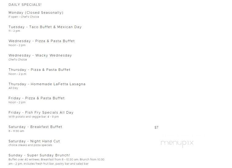 La Fetta Restaurant & Bakery - Crandon, WI menu_pic
