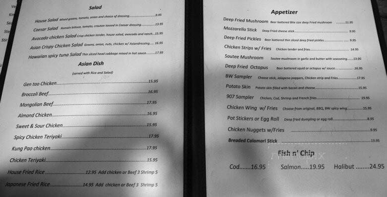 Breakwater Inn - Juneau, AK menu_pic