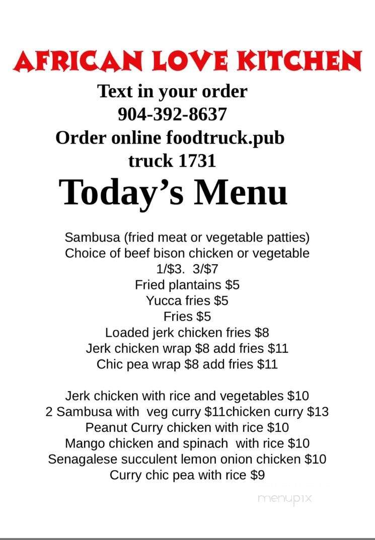 african love kitchen - Saint Augustine, FL menu_pic