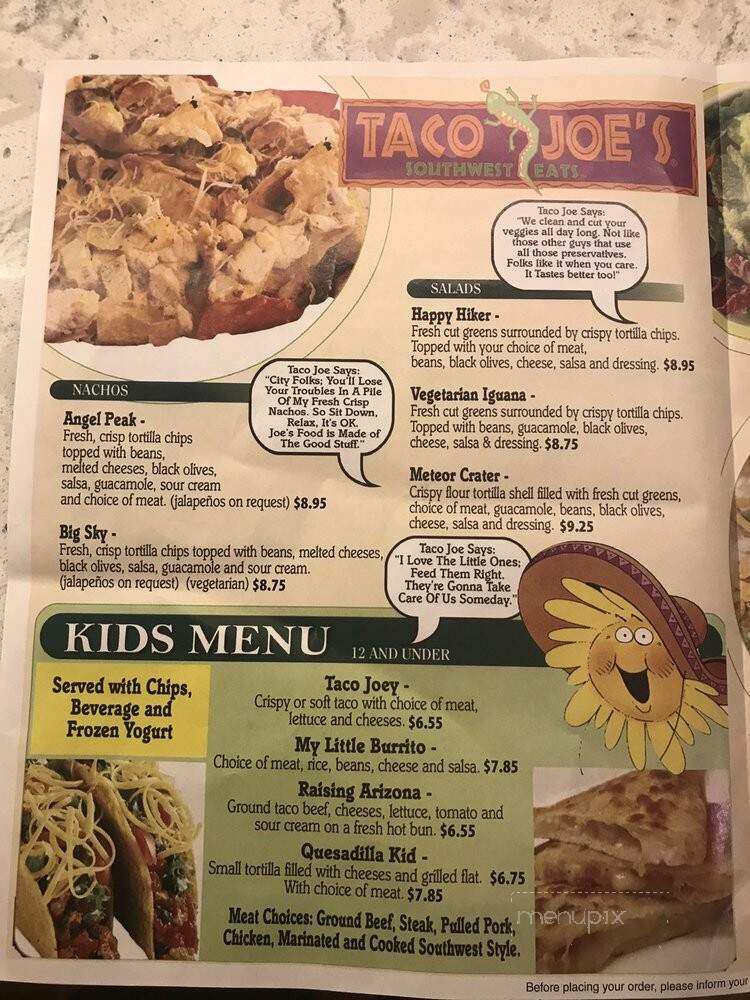 Taco Joe's - Levittown, NY menu_pic