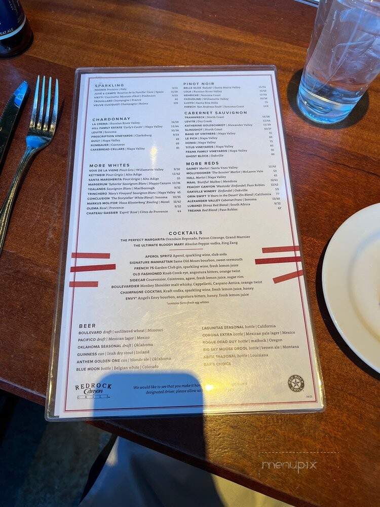 Redrock Canyon Grill - Norman, OK menu_pic