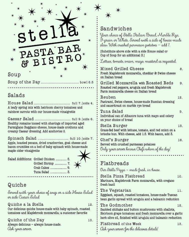 Stella Pasta Bar & Bakery - Burnt Hills, NY
