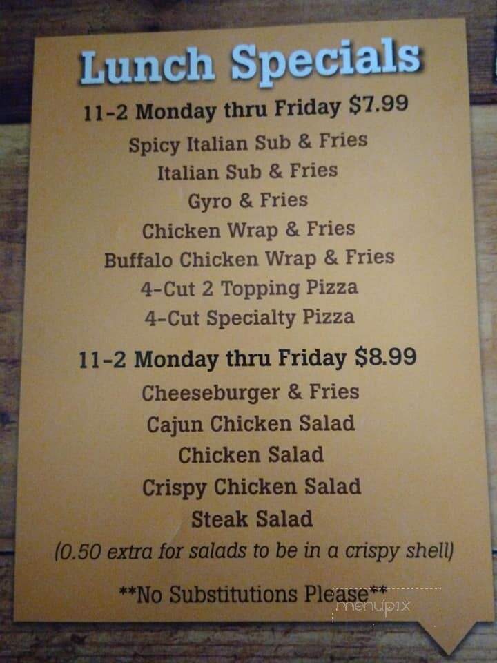 Black Sheep Bar and Grill - Irwin, PA menu_pic