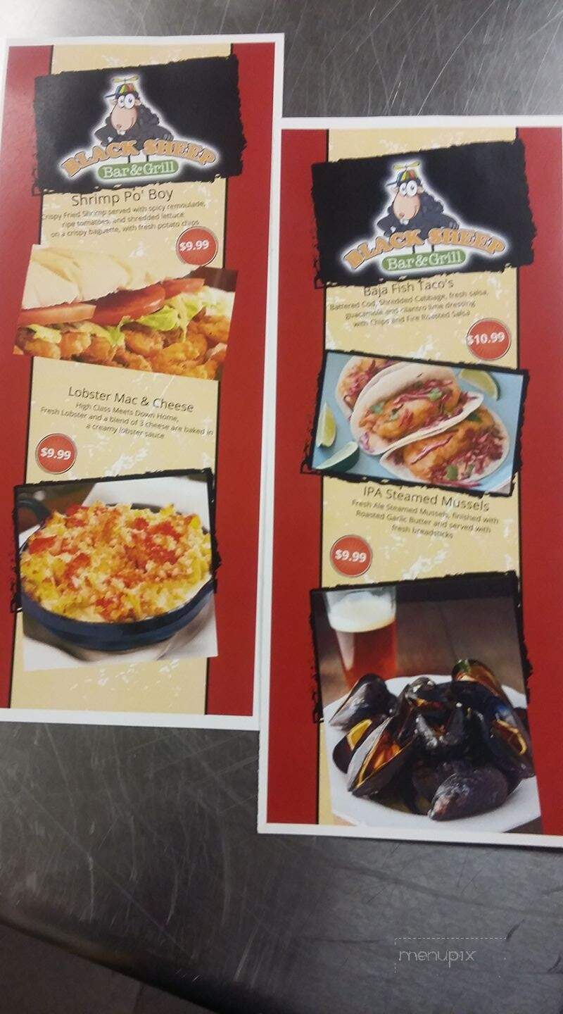 Black Sheep Bar and Grill - Irwin, PA menu_pic