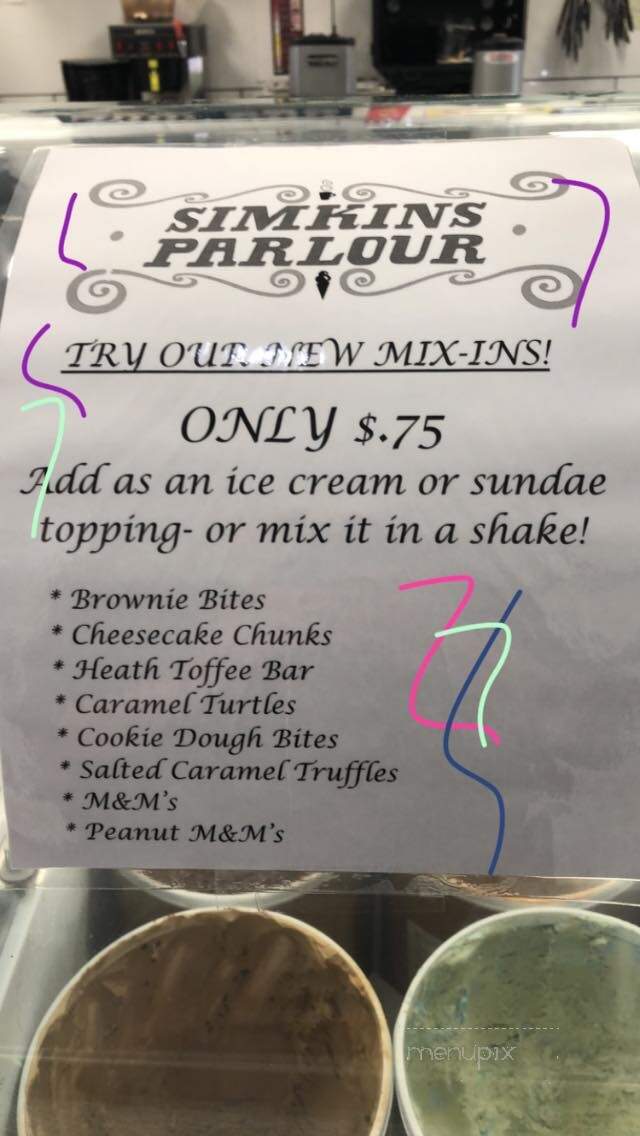 Simkins Parlour - Sterling, CO menu_pic