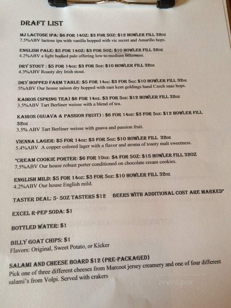 White Rooster Farmhouse Brewery - Sparta, IL menu_pic
