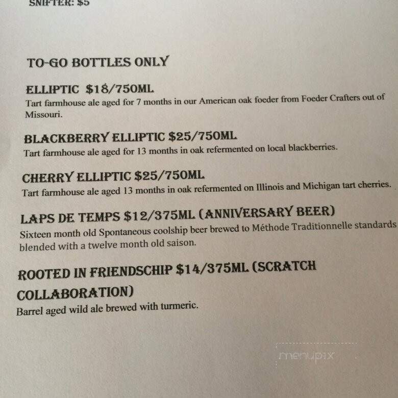 White Rooster Farmhouse Brewery - Sparta, IL menu_pic