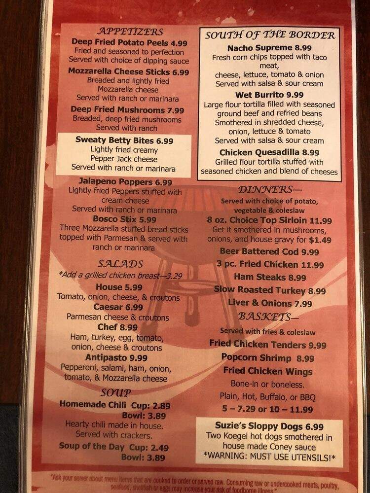 Suzie Q's Breakfast Nook - Bay City, MI menu_pic