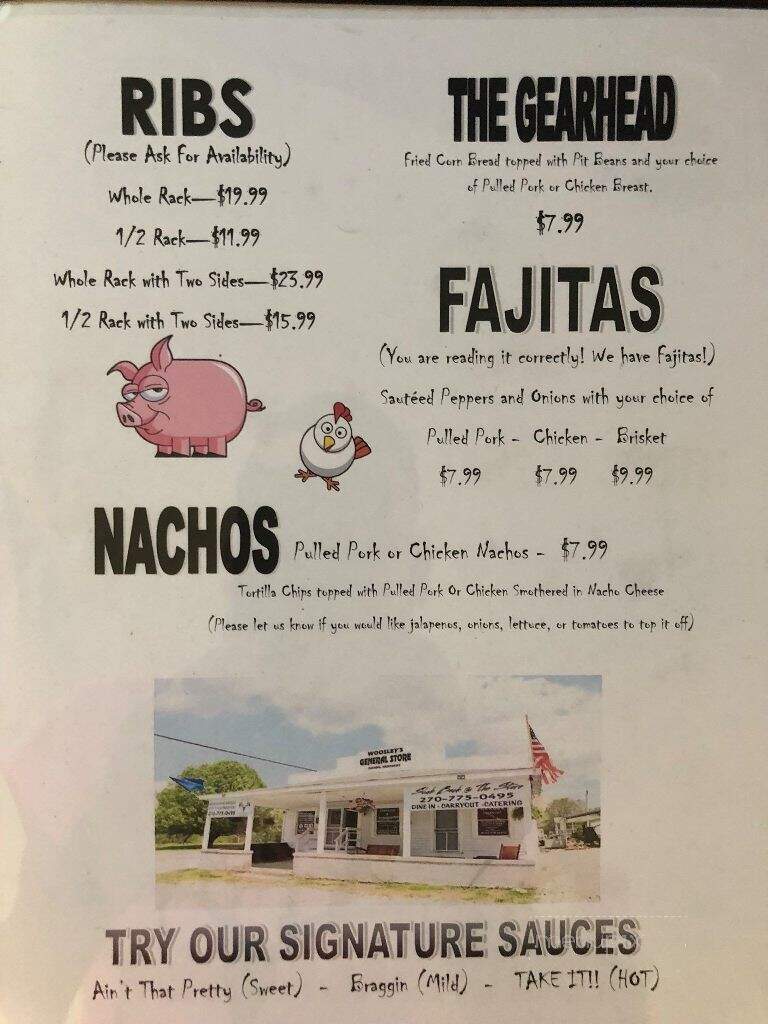 Slick Back @ The Store - Rosine, KY menu_pic