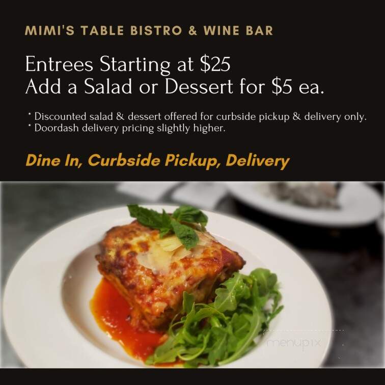 Mimi's Table - Tallahassee, FL menu_pic