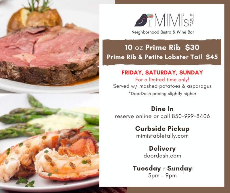 Mimi's Table - Tallahassee, FL menu_pic