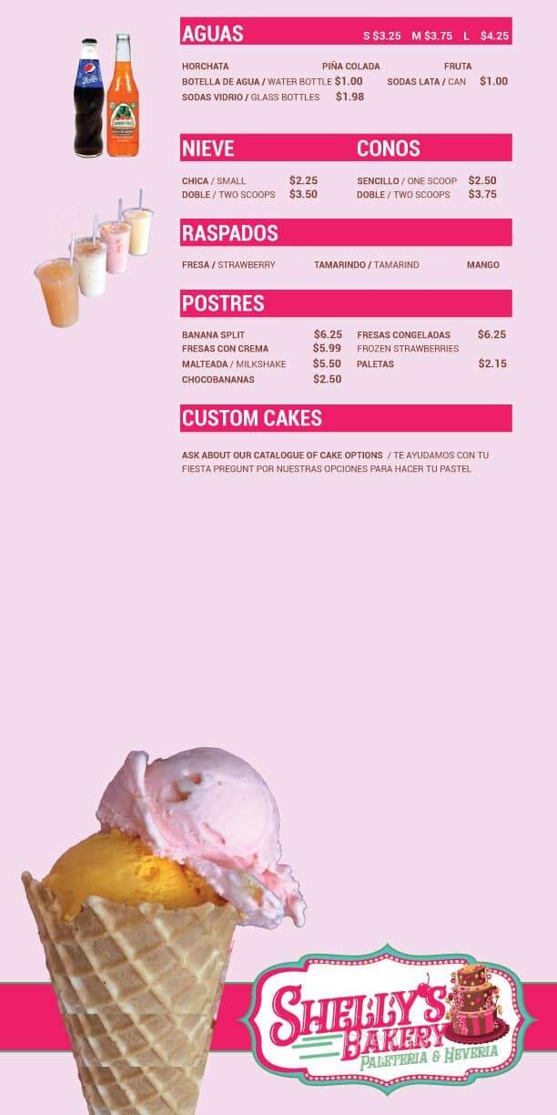 Shelly's Bakery-Paleteria & Neveria - Birmingham, AL menu_pic