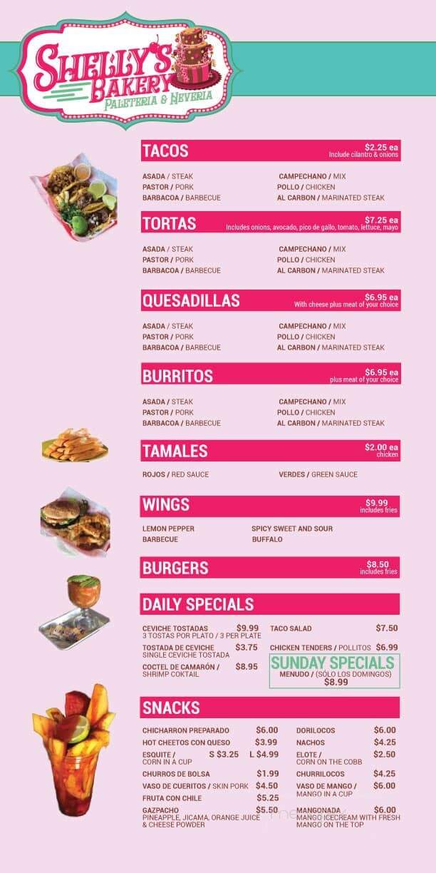 Shelly's Bakery-Paleteria & Neveria - Birmingham, AL menu_pic