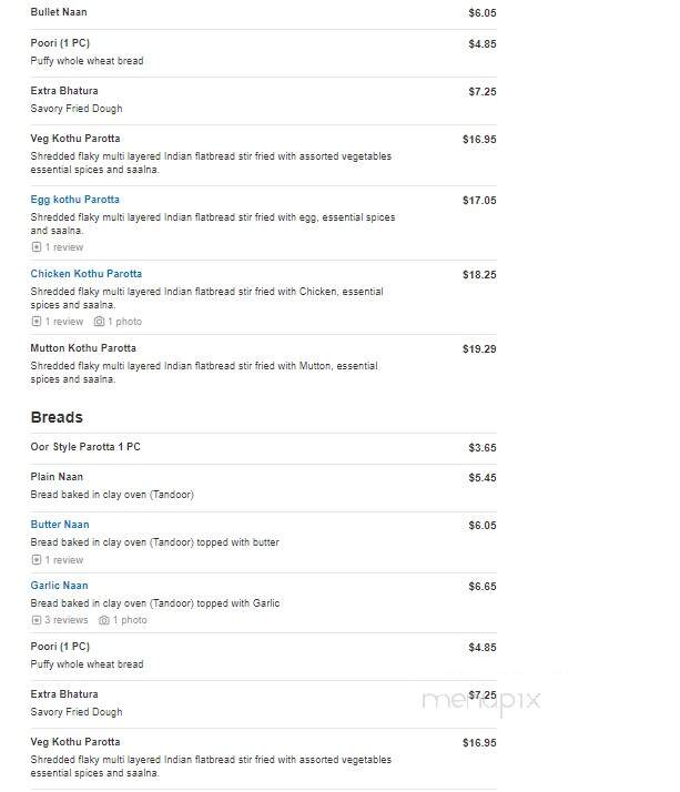 Kumar's Boston - Northborough, MA menu_pic
