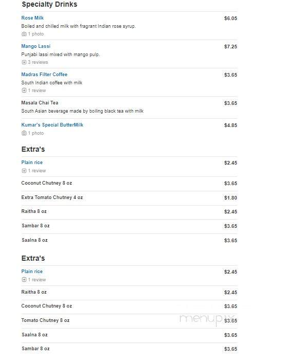 Kumar's Boston - Northborough, MA menu_pic