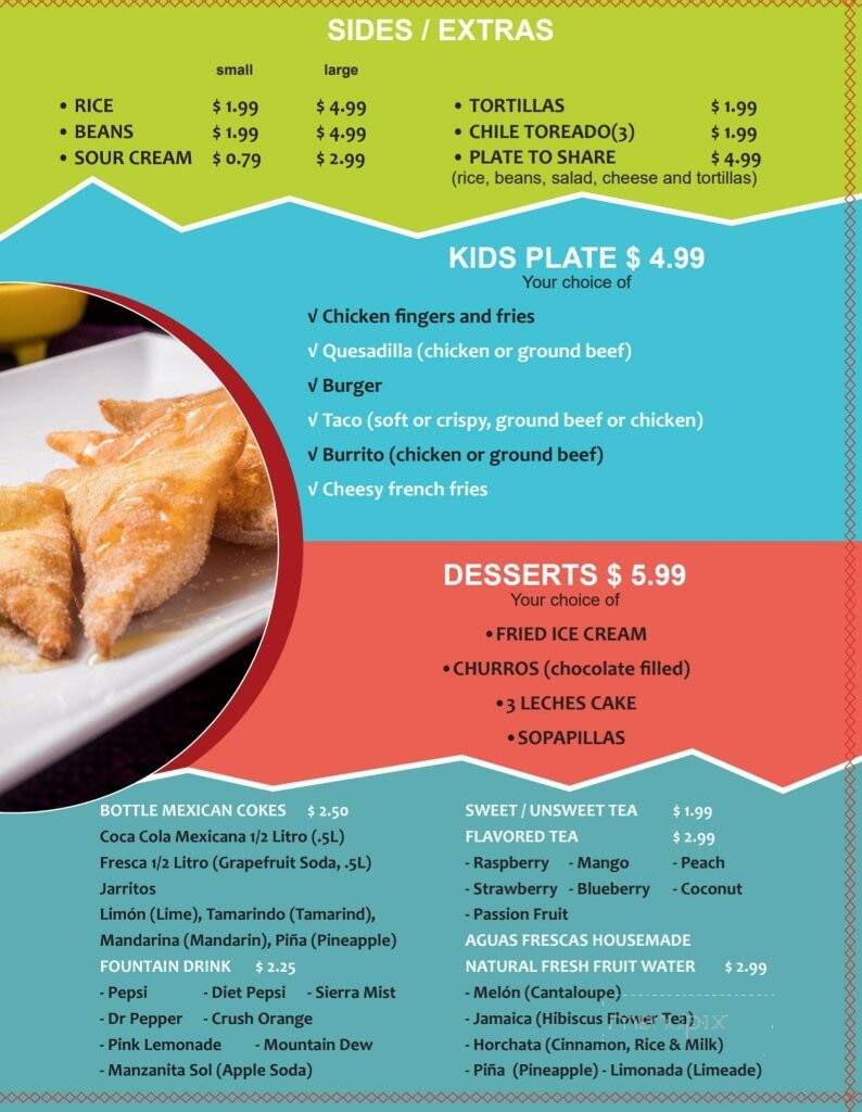 Mexican Grill Rio Verde - Gonzales, LA menu_pic