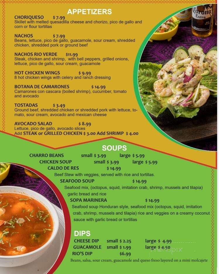 Mexican Grill Rio Verde - Gonzales, LA menu_pic