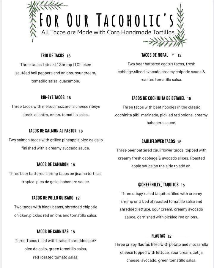Villa Azteca - Salinas, CA menu_pic