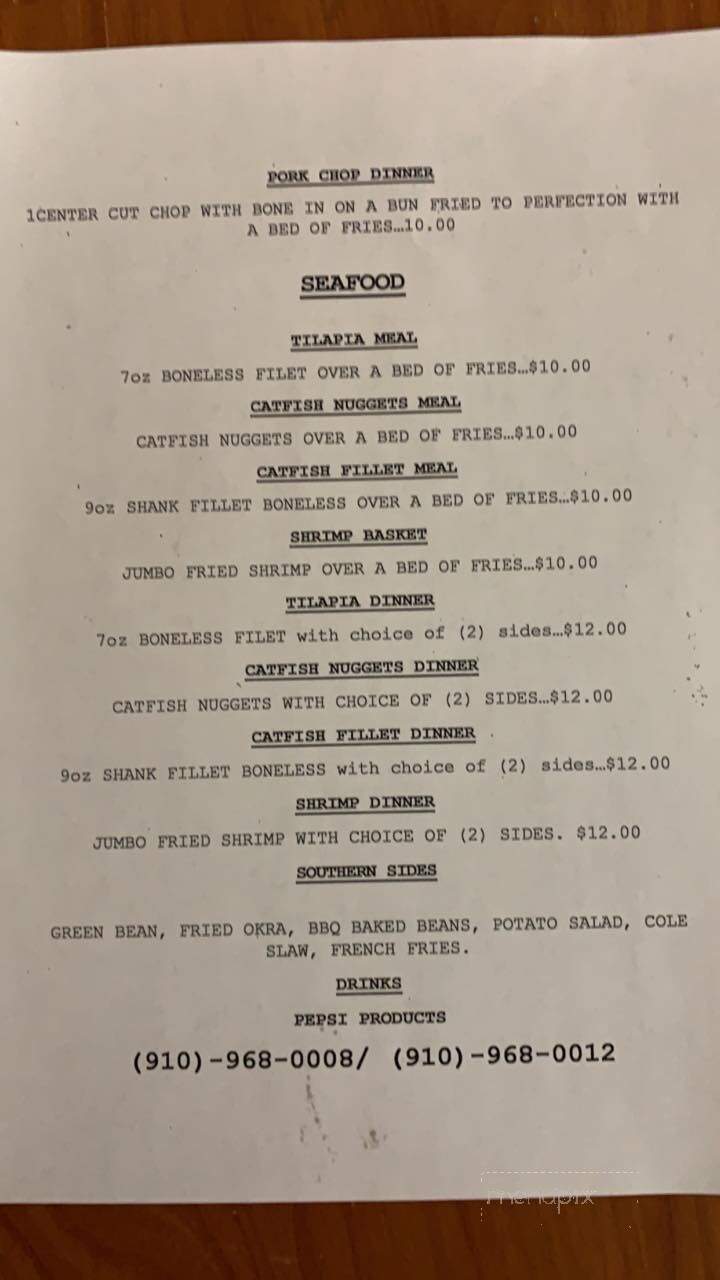 Paw Paw's Wings - Jacksonville, NC menu_pic