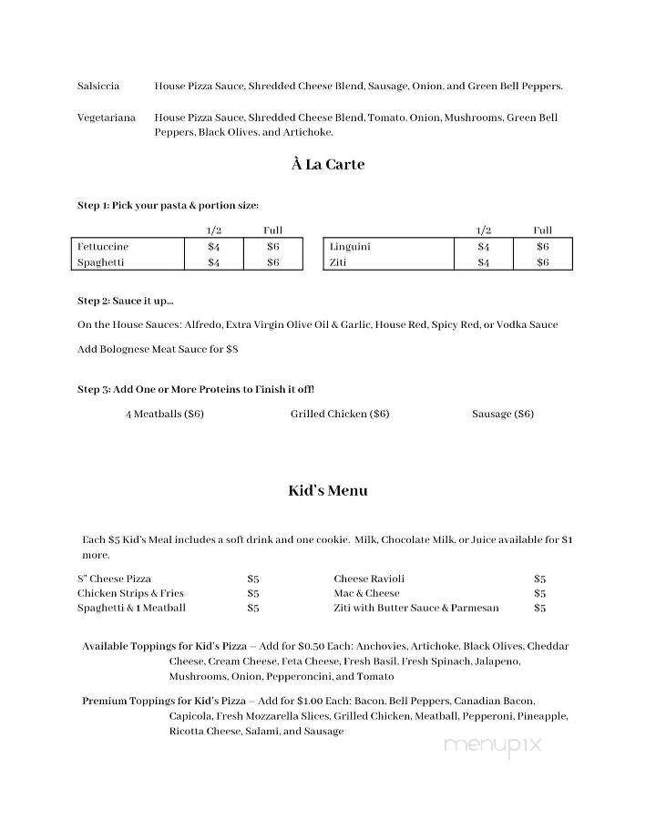 The Old North End - Castle Rock, CO menu_pic